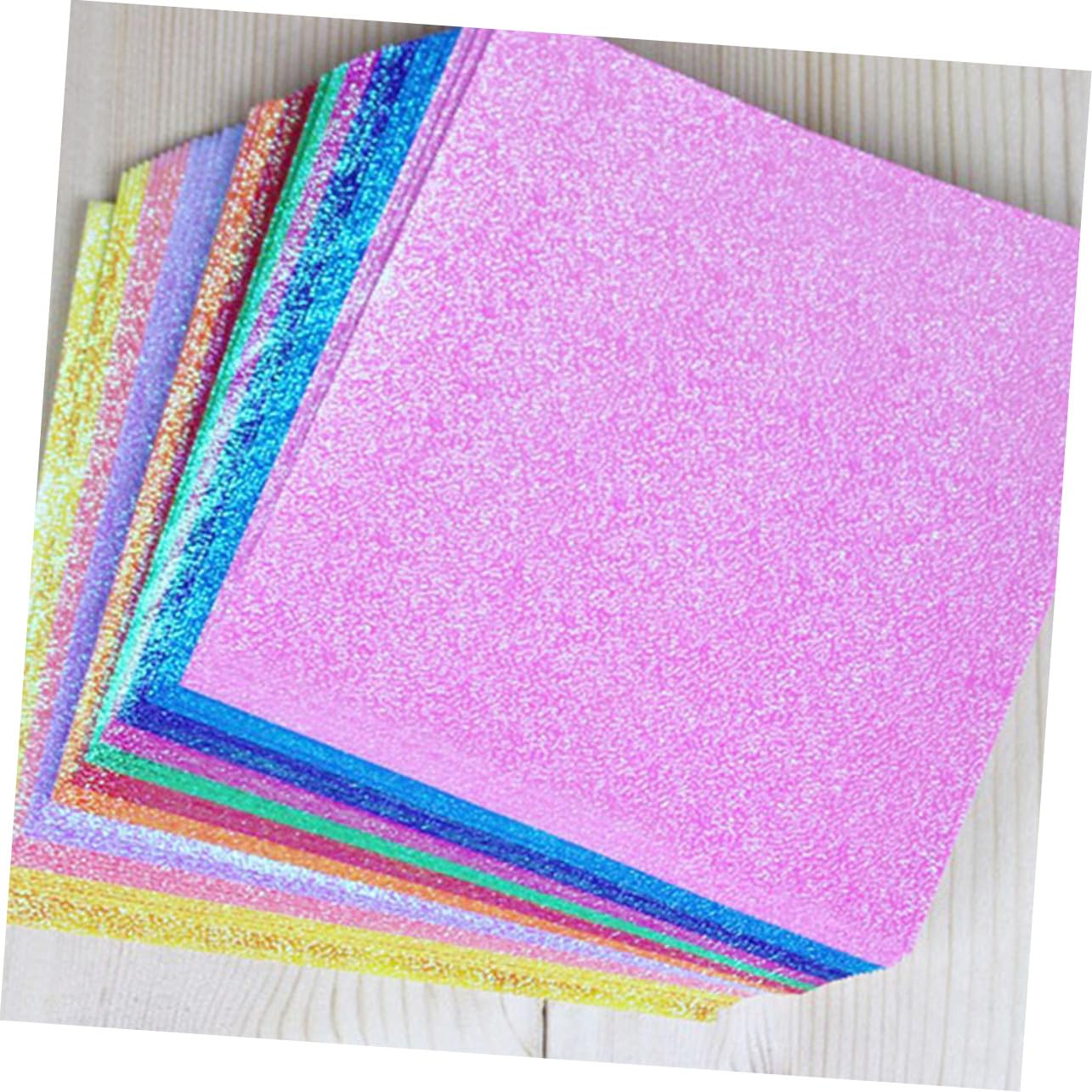 100 Stück Pearlescent Origami Papier Schimmerndes DIY Bastelpapier für Karten Scrapbooking Faltpapier Buntes Stabiles Handmade Papier für Kreative Kunstprojekte Zufällige Farbe