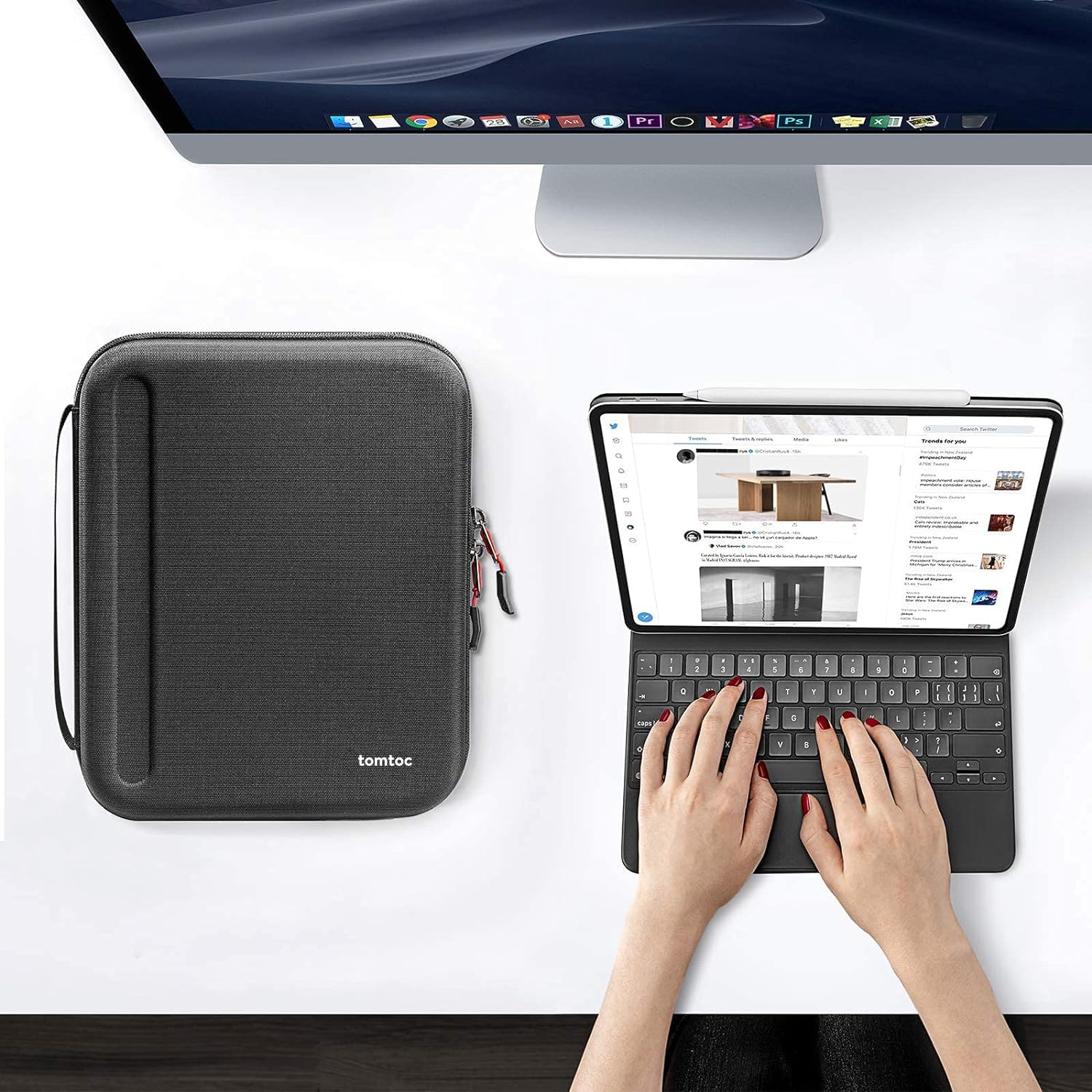 Amazon.co.jp: [tomtoc] ハードケース 13インチiPad Air M3 M2 13-12.9 