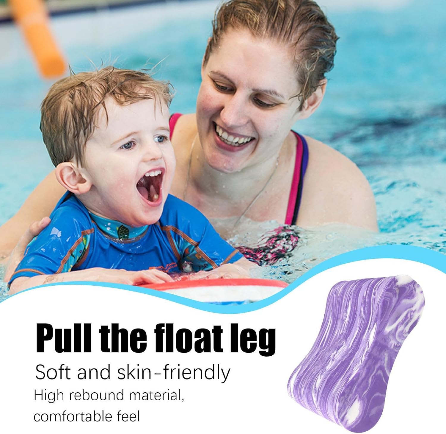 Pull Buoy Leg Float Pull Buoy Leg Board Float | EVA Swimming Training Aid Hips Support, Aquatic Exercise Equipment for Adults, Kids and Beginners
