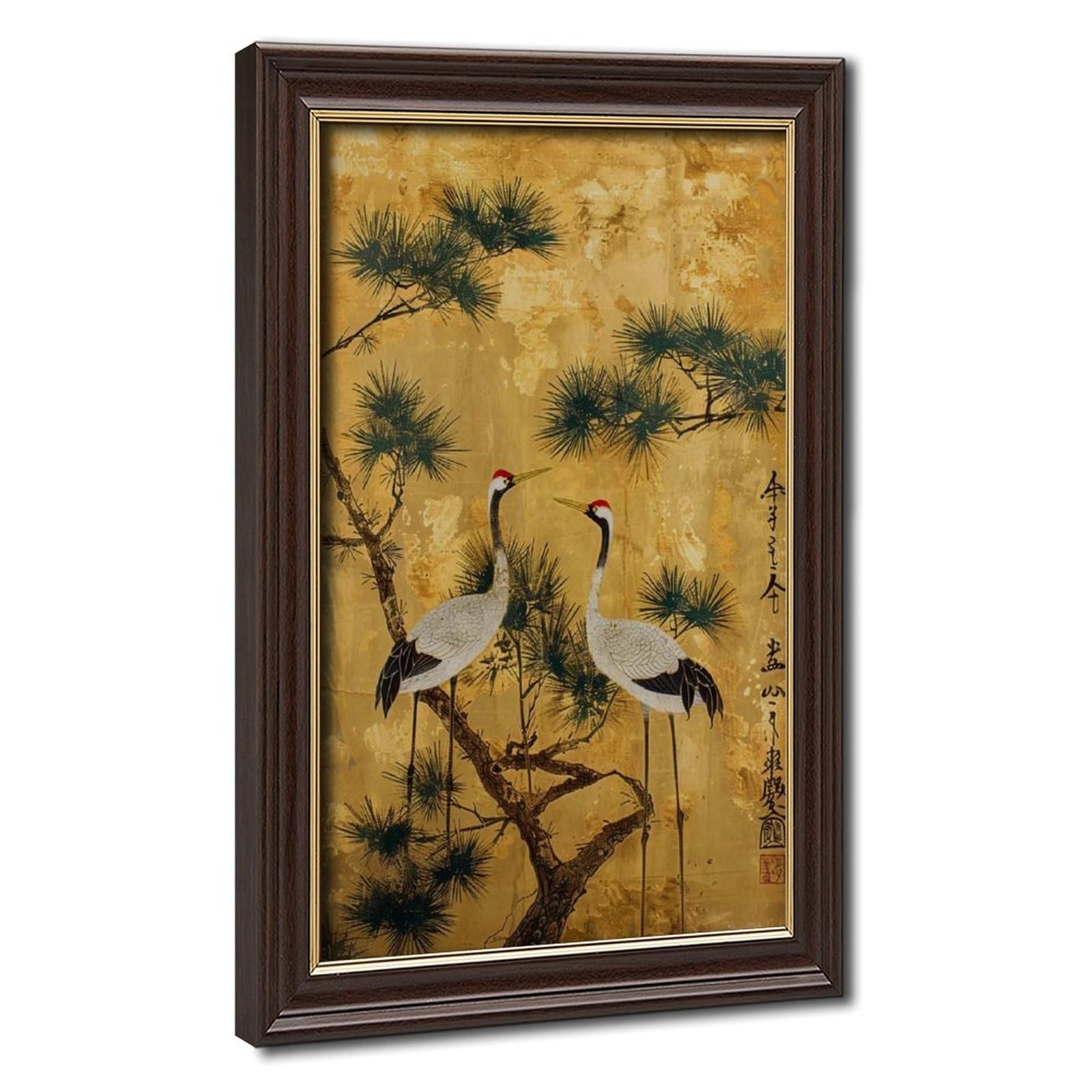 Bareronor Japanese Crane Poster Canvas Poster Bedroom Decor Landscape Office Room Decor Gift 24" L X 36" W