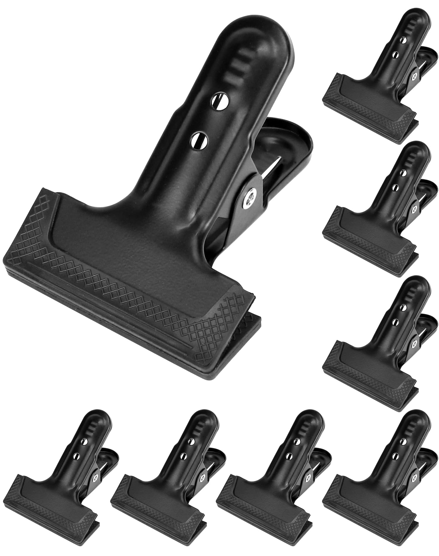 QWORK® Lot de 8 Pinces à Ressort, mâchoires de Serrage Fortes, Protection en Caoutchouc, Clips de Fond d'appareil Photo Polyvalents