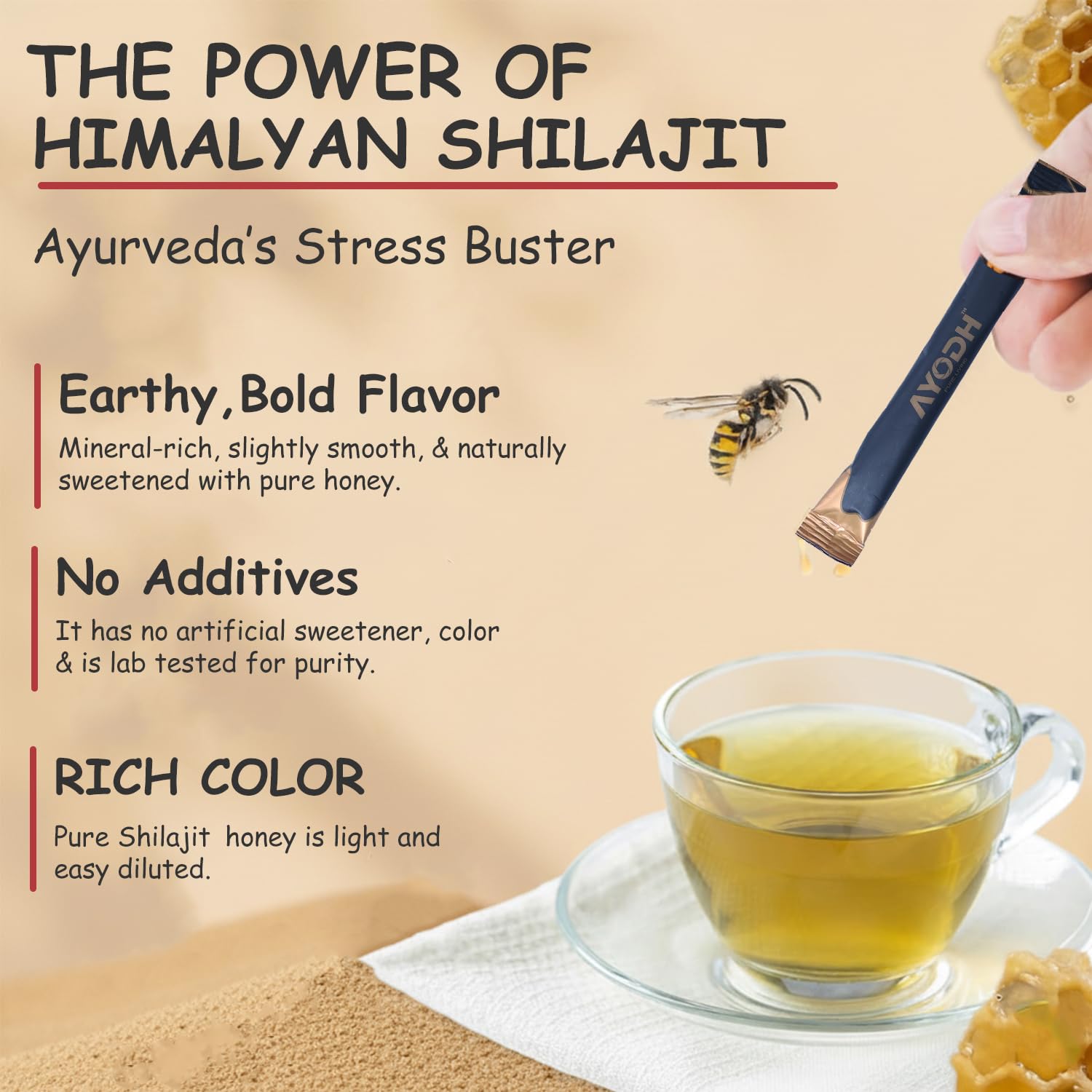 SHE-Lajit Strawberry Shilajit Honey Sticks Combo | Himalayan Shilajit & KSM-66 Ashwagandha | 60 Sticks Supplement | Energy & Vitality Support for Daily Wellness