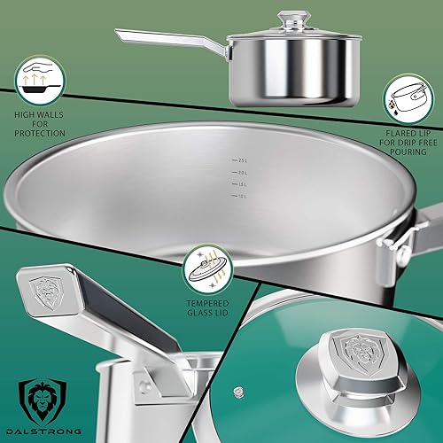 Miniatura 8 de Dalstrong The Oberon Series - Sartén para saltear de 12 pulgadas (5.1 cuartos de galón), color plateado con olla The Oberon Series de 3 cuartos de