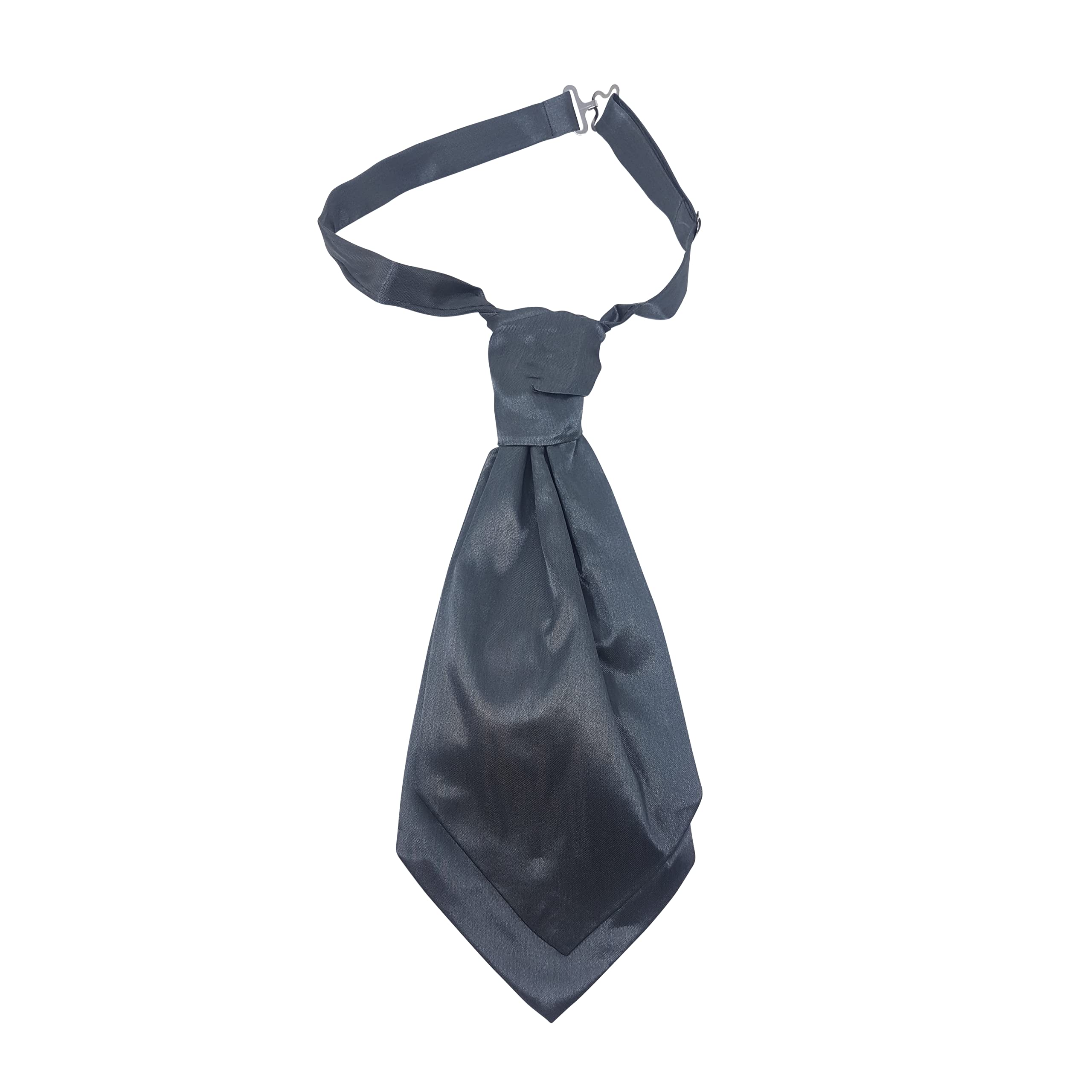 Ws Uk Men's Dark Grey Solid Colour Cravat [Dark Grey]
