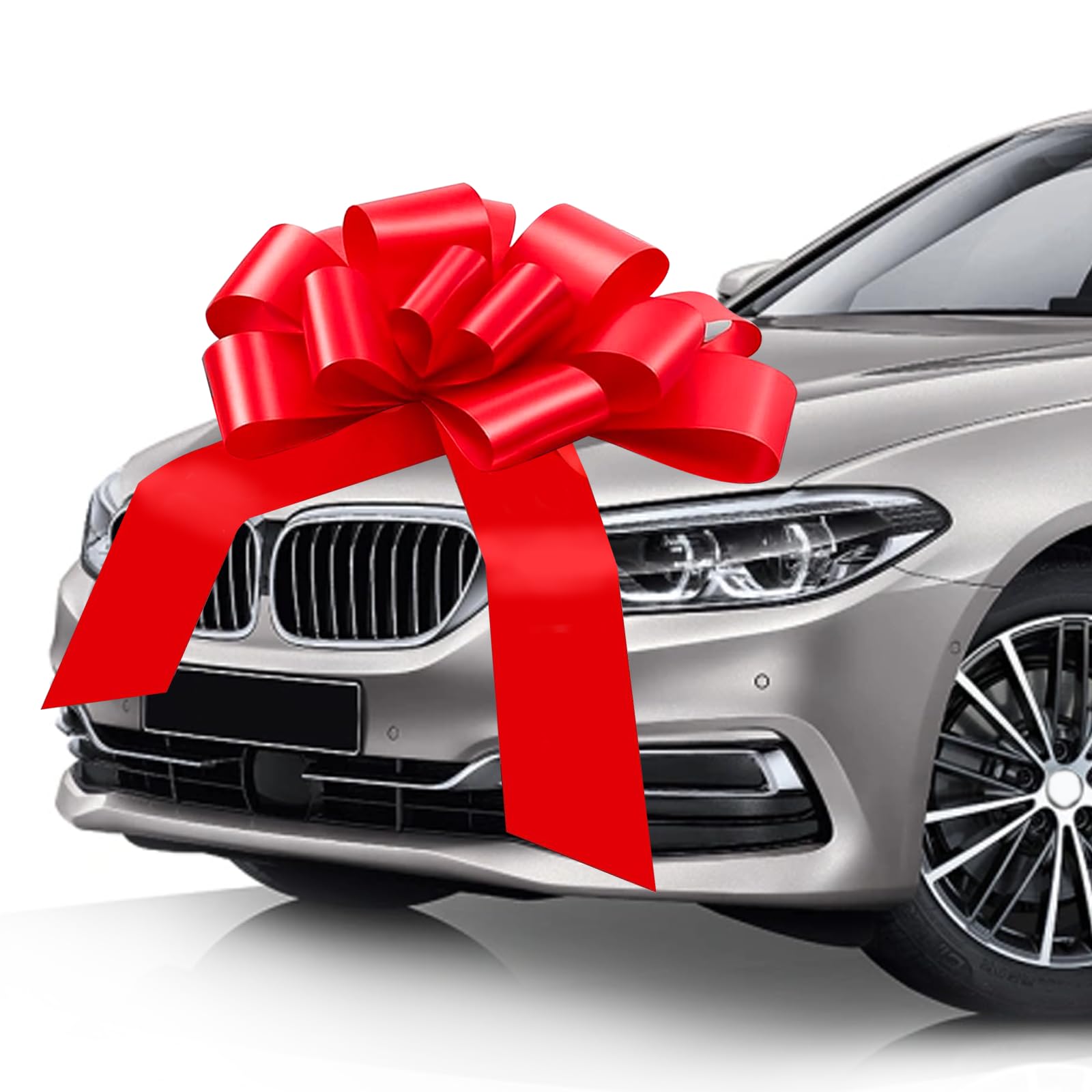 Kievano 58 cm / 23 Zoll Riesige Rote Fahrzeug-Geschenkschleife mit Saugnäpfen – XXL Auto Schleife für Hochzeit, 18. Geburtstag & Weihnachten