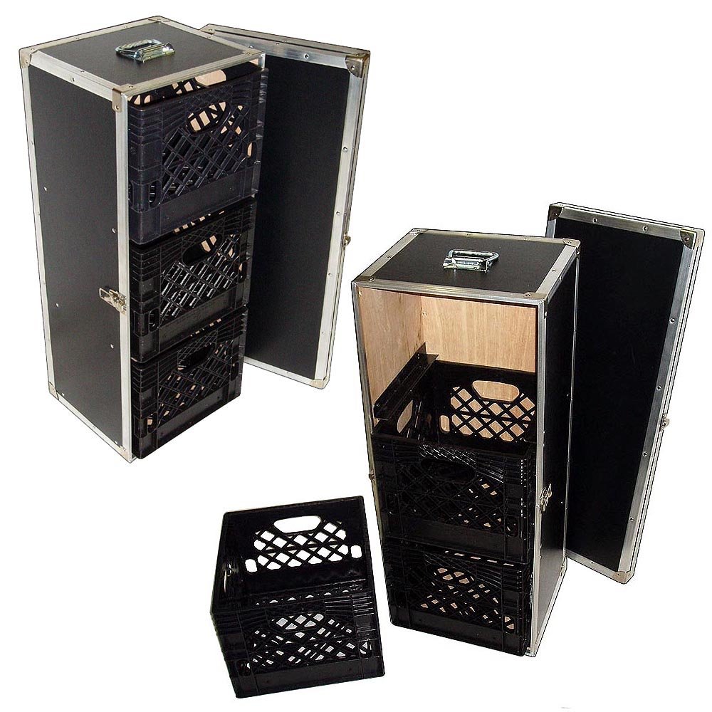 danadollyカスタムWheeledケースの元ドリー d2ldlup Amazon.com: Drawer Workbox - 3 Milk Crate Drawer ATA Style Case w