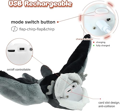 Miniatura 4 de MAILCAT Juguetes para gatos inteligentes, juguetes interactivos colgantes para gatos de interior, ejercicio de persecución, adecuado para palo de