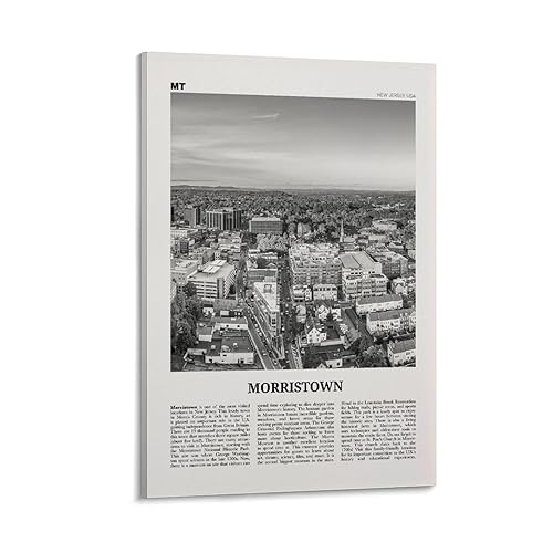 Morristown Print Black And White, Morristown Wall Art, Morristown Poster,