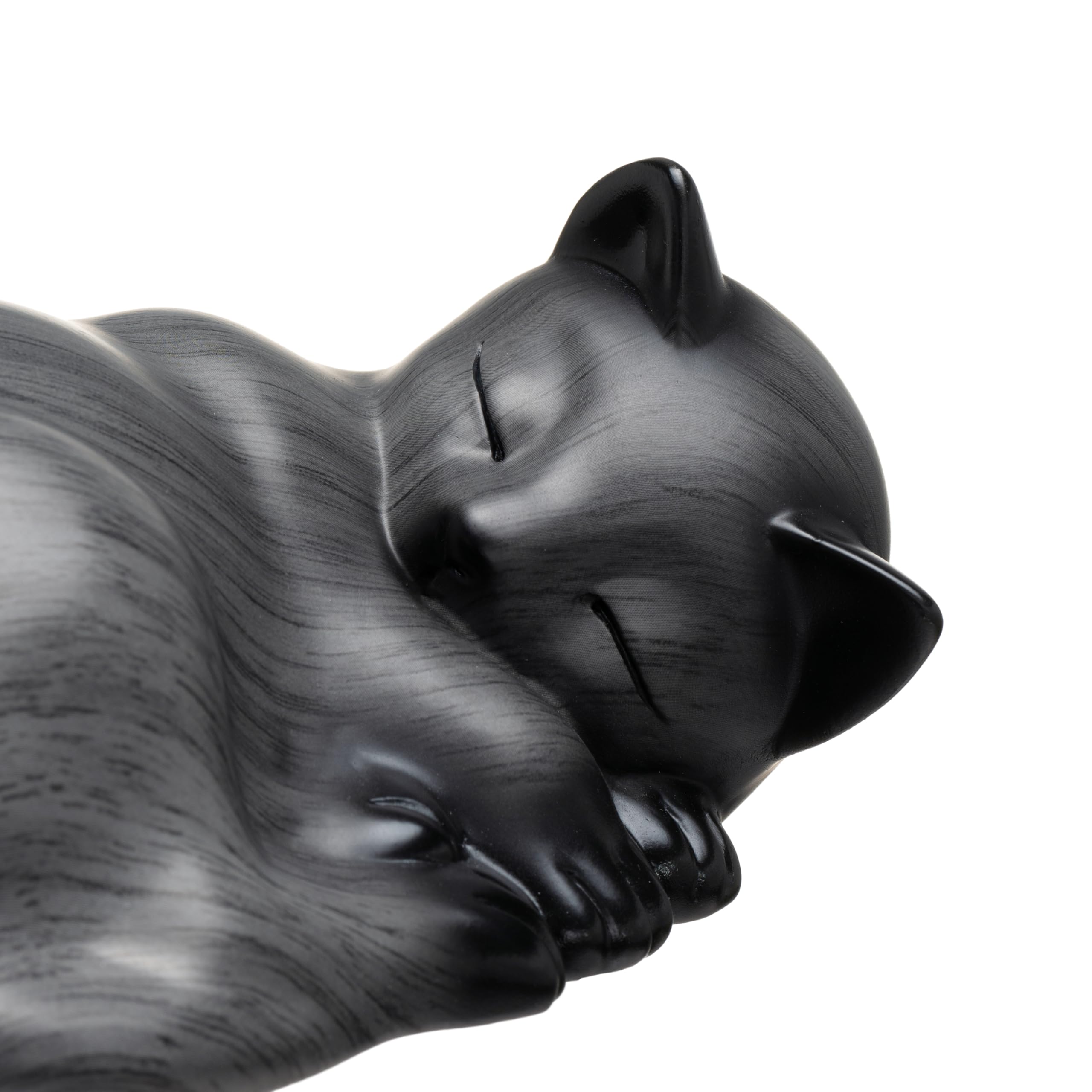 Urnas para mascotas, urna de cremación de resina para dormir, urnas de gato para cenizas, urna de animales pequeños, urnas pequeñas para mascotas (gris)