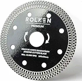 Disco Diamantado de Corte Turbo Pisos Porcelanato Fino Preciso Esmerilhadeira Serra Mármore 105x10x20