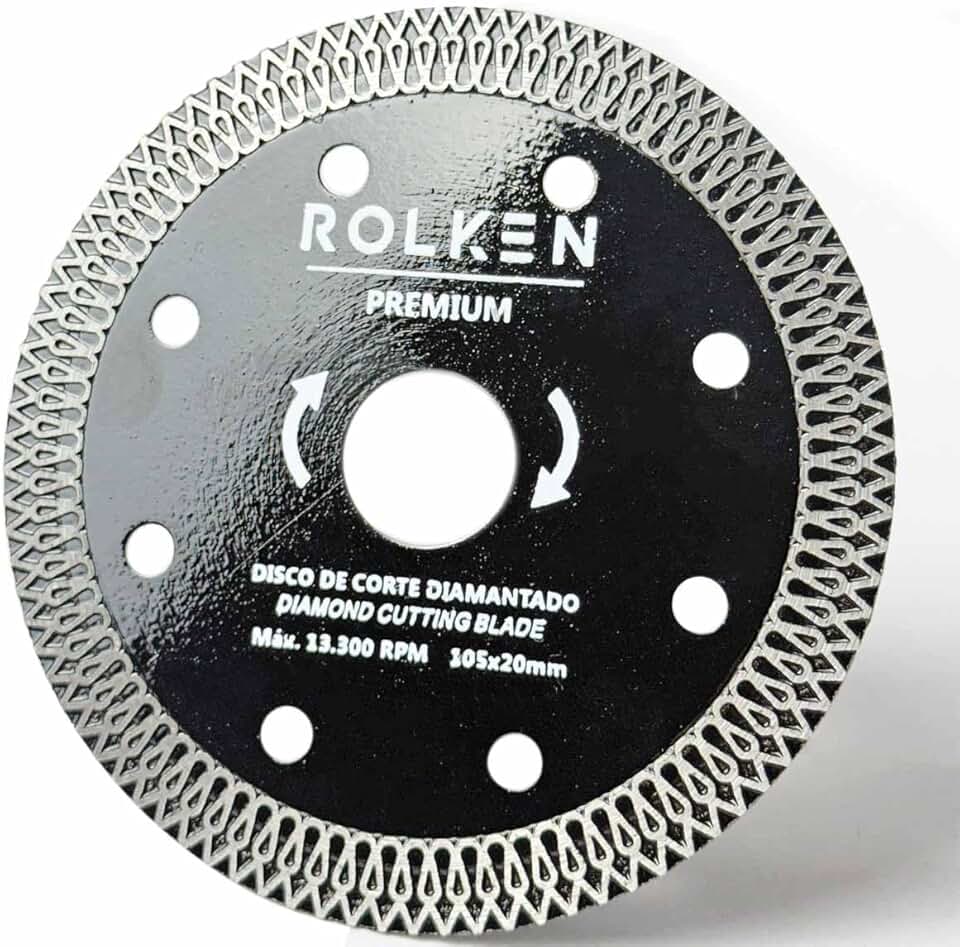 Disco Diamantado de Corte Turbo Pisos Porcelanato Fino Preciso Esmerilhadeira Serra Mármore 105x10x20
