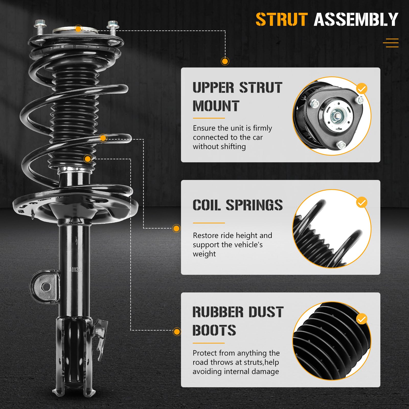 4PCS Front Quick Strut Assembly Sway Bar End Link For 2006-2012