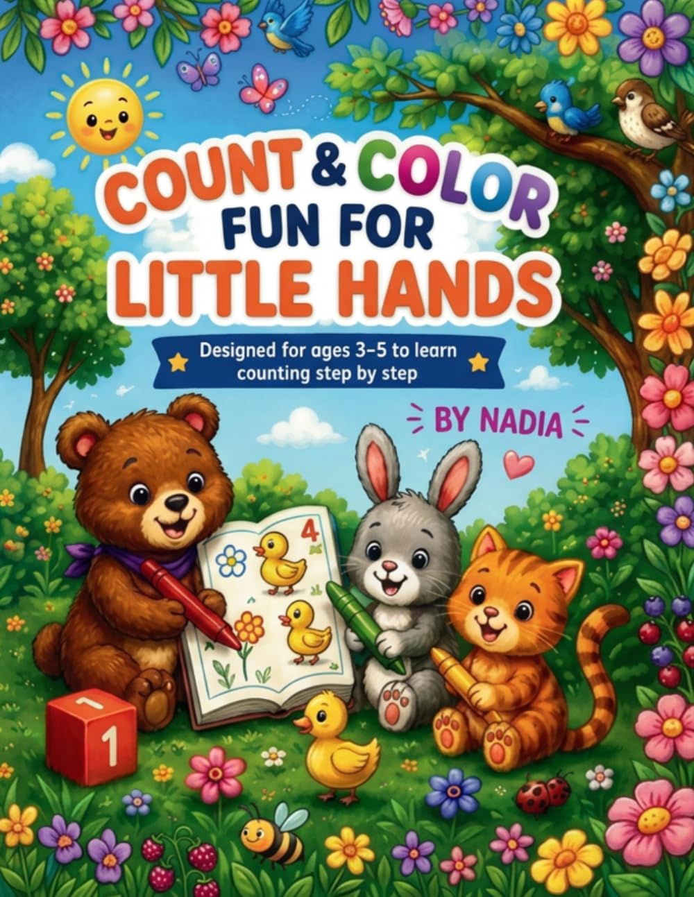 Count and Color fun with little hands: A Cute Bunny Counting Book for Ages 3–5