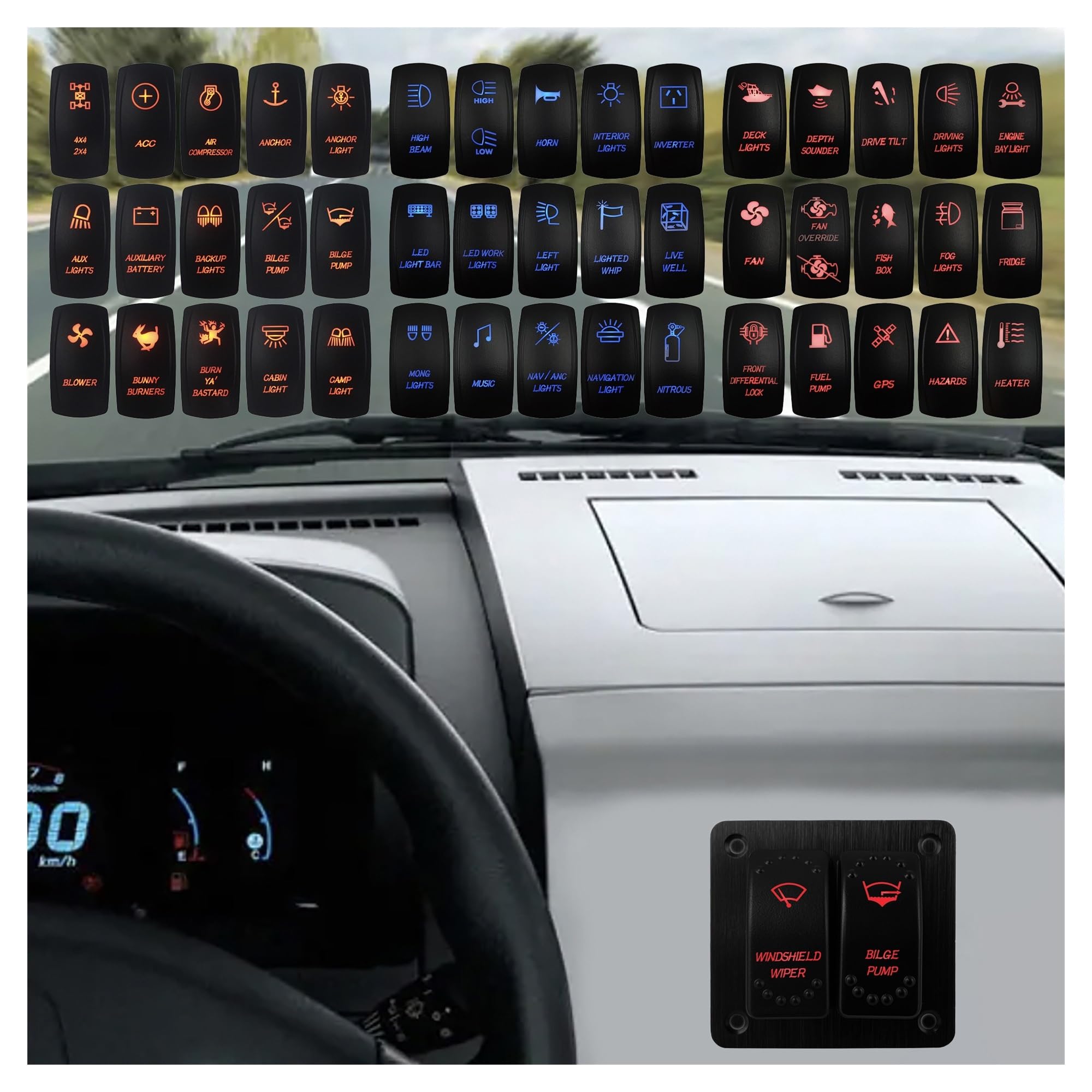 HTN - Nuovo Pannello Di Interruttore Pannello Di Interruttore Di Tipo Nave A 6 Vie Con Luce - Foto 10