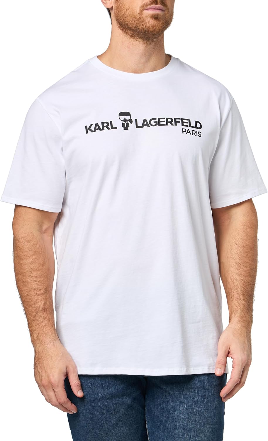 Karl Lagerfeld Mens Short Sleeve Karl Logo Graphic Easy Dressing T-Shirt