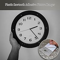 Vista 6 de Paquete de 20 colgadores adhesivos para cuadros, colgador de espuma adhesiva, colgador adhesivo de plástico con dientes de sierra, colgadores