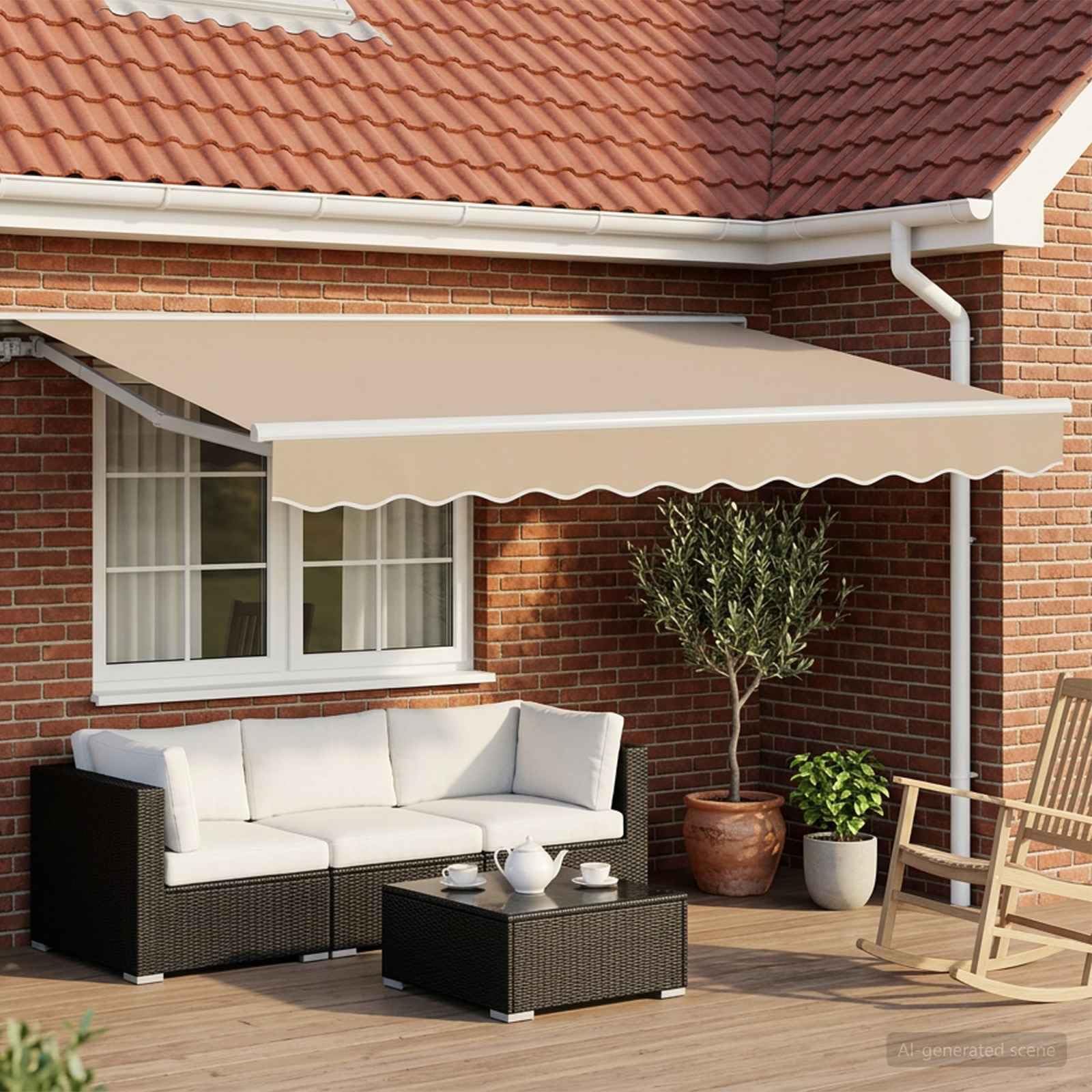 Store Rétractable Électrique Beige 3,5 x 2,5 m