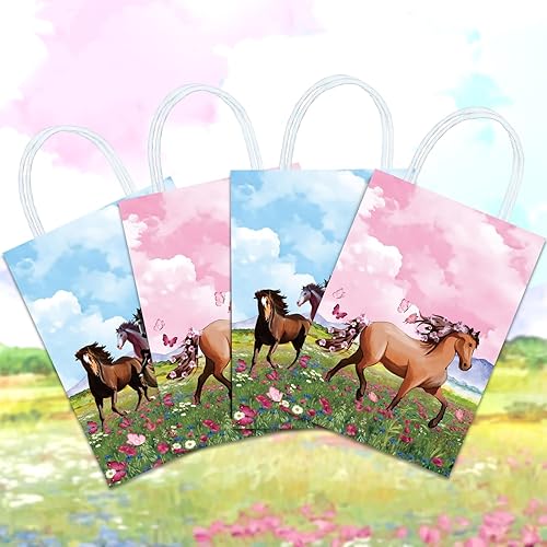 Miniatura 7 de 16 bolsas de golosinas de caballo para suministros de fiesta de cumpleaños, aperitivos de regalo, dulces con asas para decoraciones de fiesta de