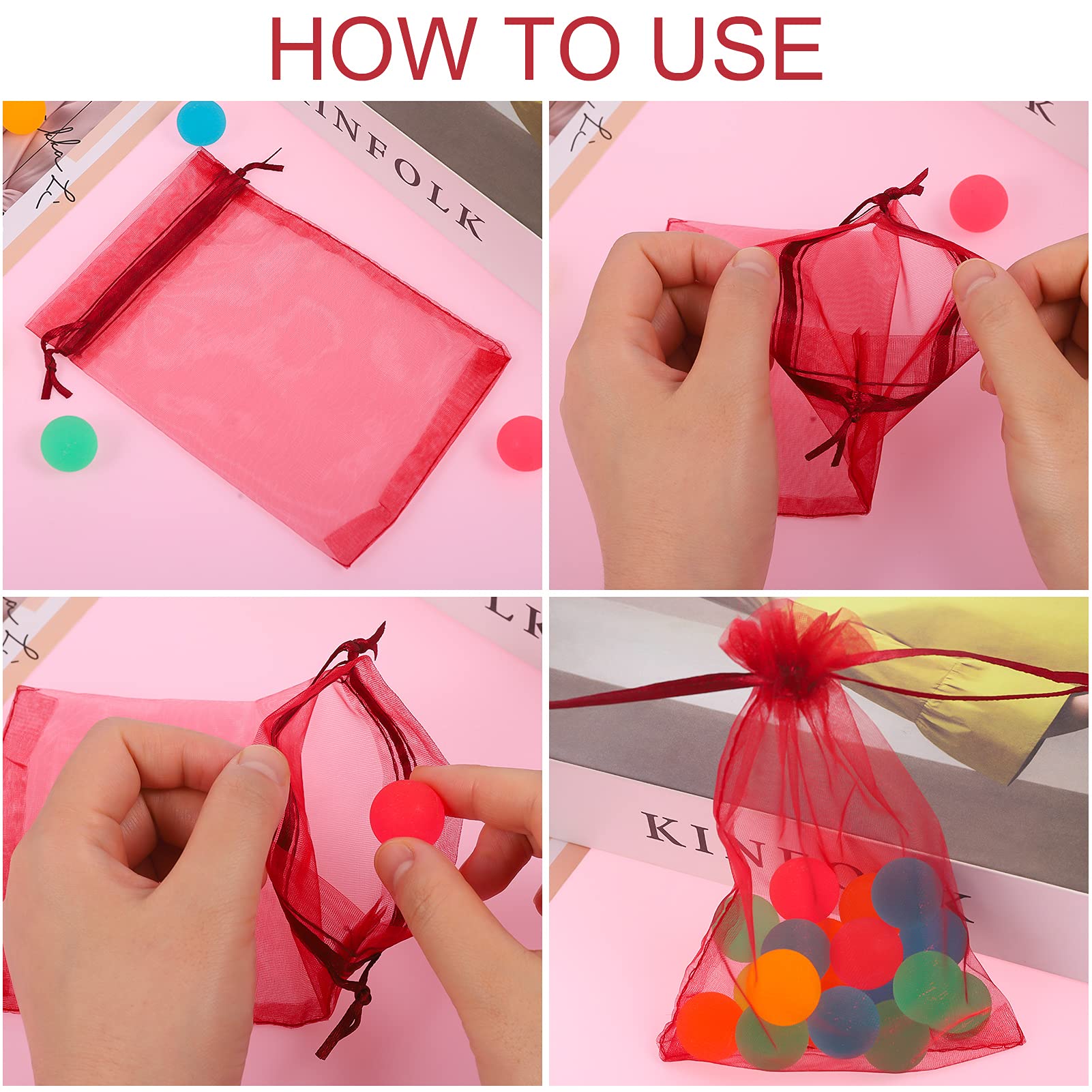 100 Sacs Cadeaux Organza Violets 10x12cm – Pour Mariage, Noël, Toutes Occasions