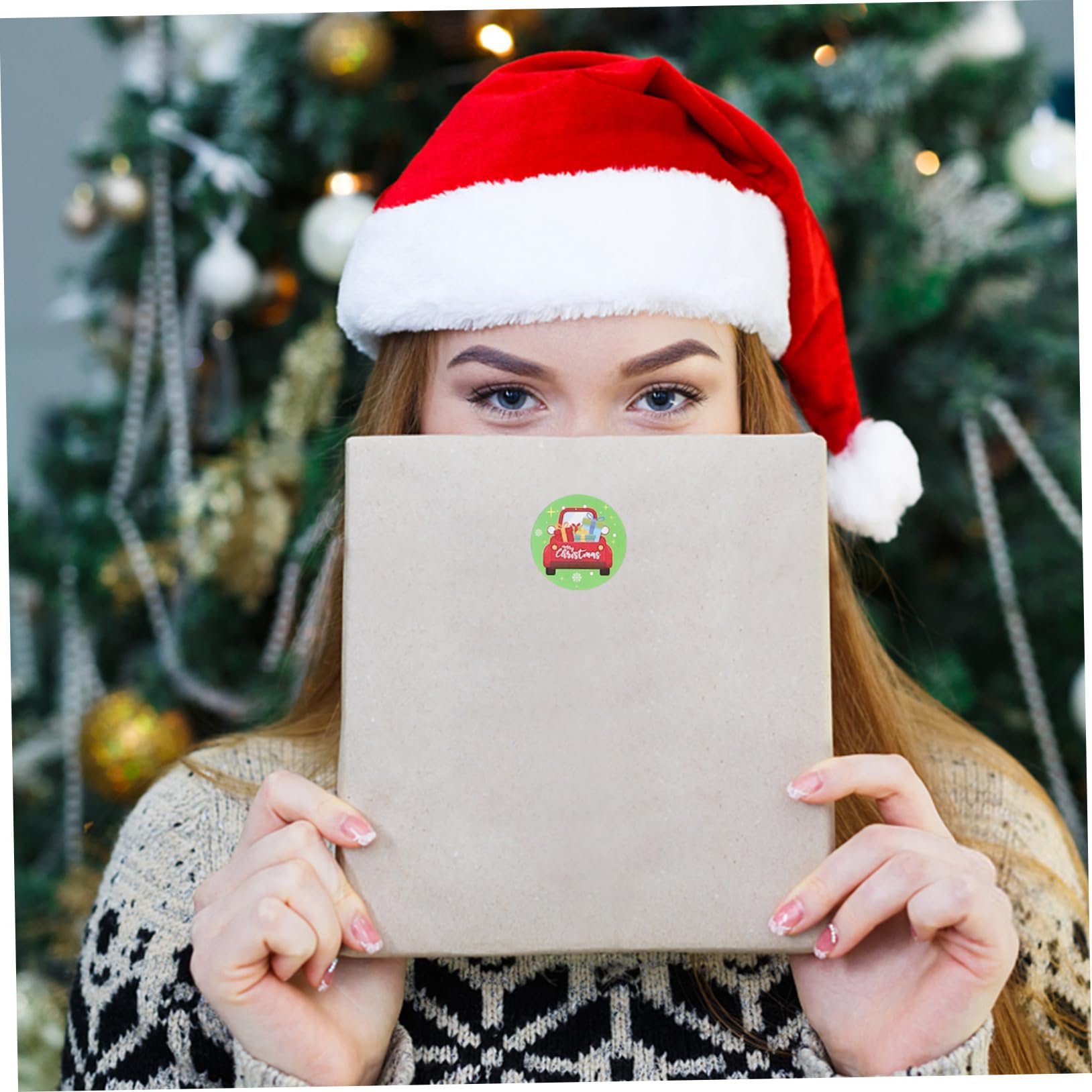 NUOBESTY 15 Adesivi Natalizi Per Decorazione Stickers Per Chiusura Scatole Etichette Adesive Festive Per e Confezioni Facili Applicare e Rimuovere