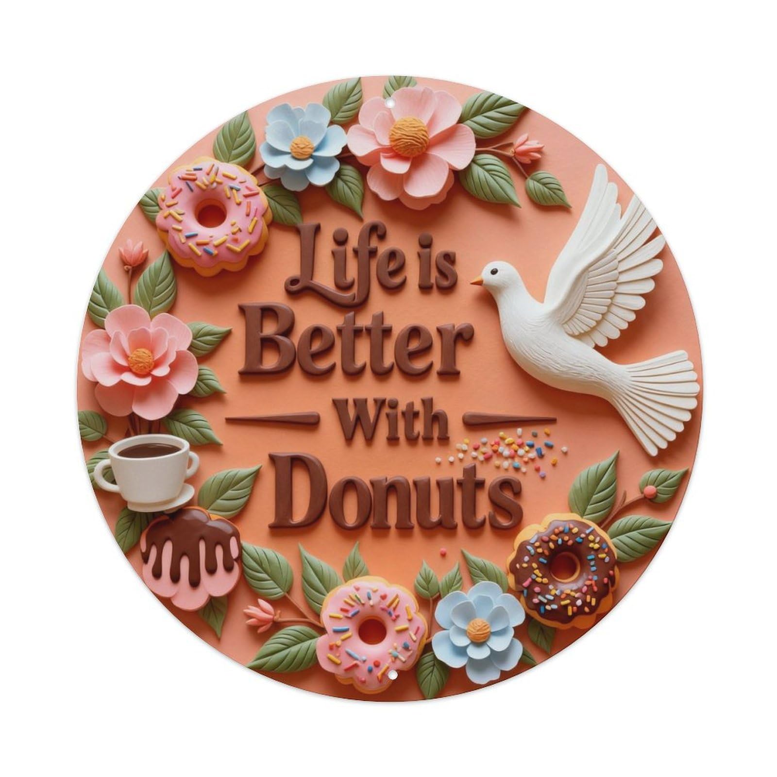 Donut Coffee Shop Sweet Metal Tin Sign Plaque