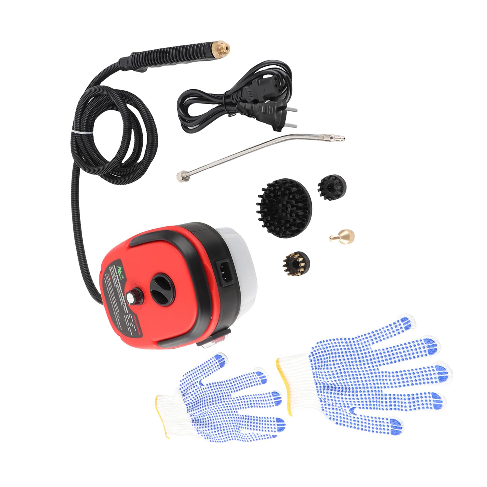 Kavolet Limpiador de vapor multifunción de 2500W, alta temperatura, prensado, vapor, máquina de limpieza con cabezales de cepillo portátil, limpiador a vapor