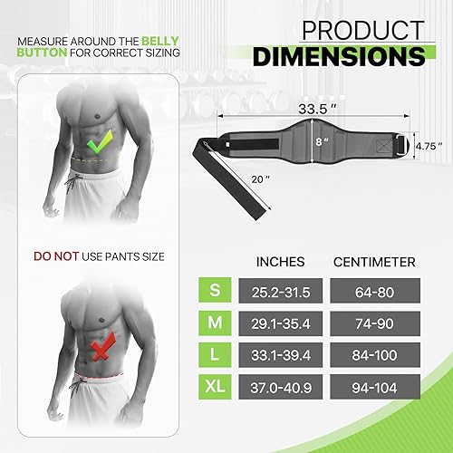 Miniatura 3 de Cinturón de levantamiento de pesas para hombres y mujeres, cinturón de gimnasio de apoyo lumbar y espalda de 8 pulgadas para culturismo, fitness,