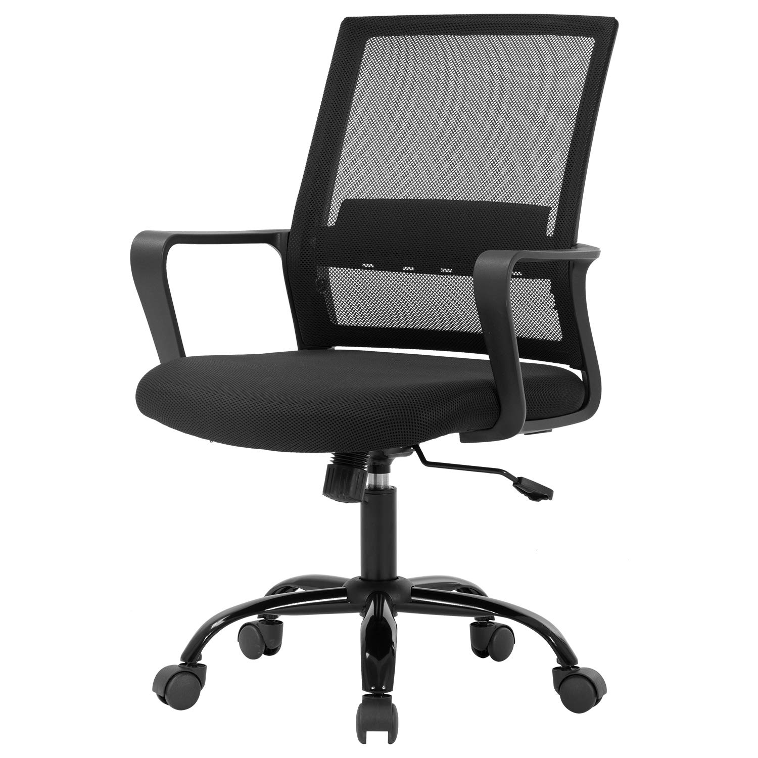 Office Chair Ergonomic Desk Task Chair Mesh Computer Chair Mid-Back Mesh Home Office Swivel Chair Modern Executive Chair with Wheels Armrests Lumbar Support