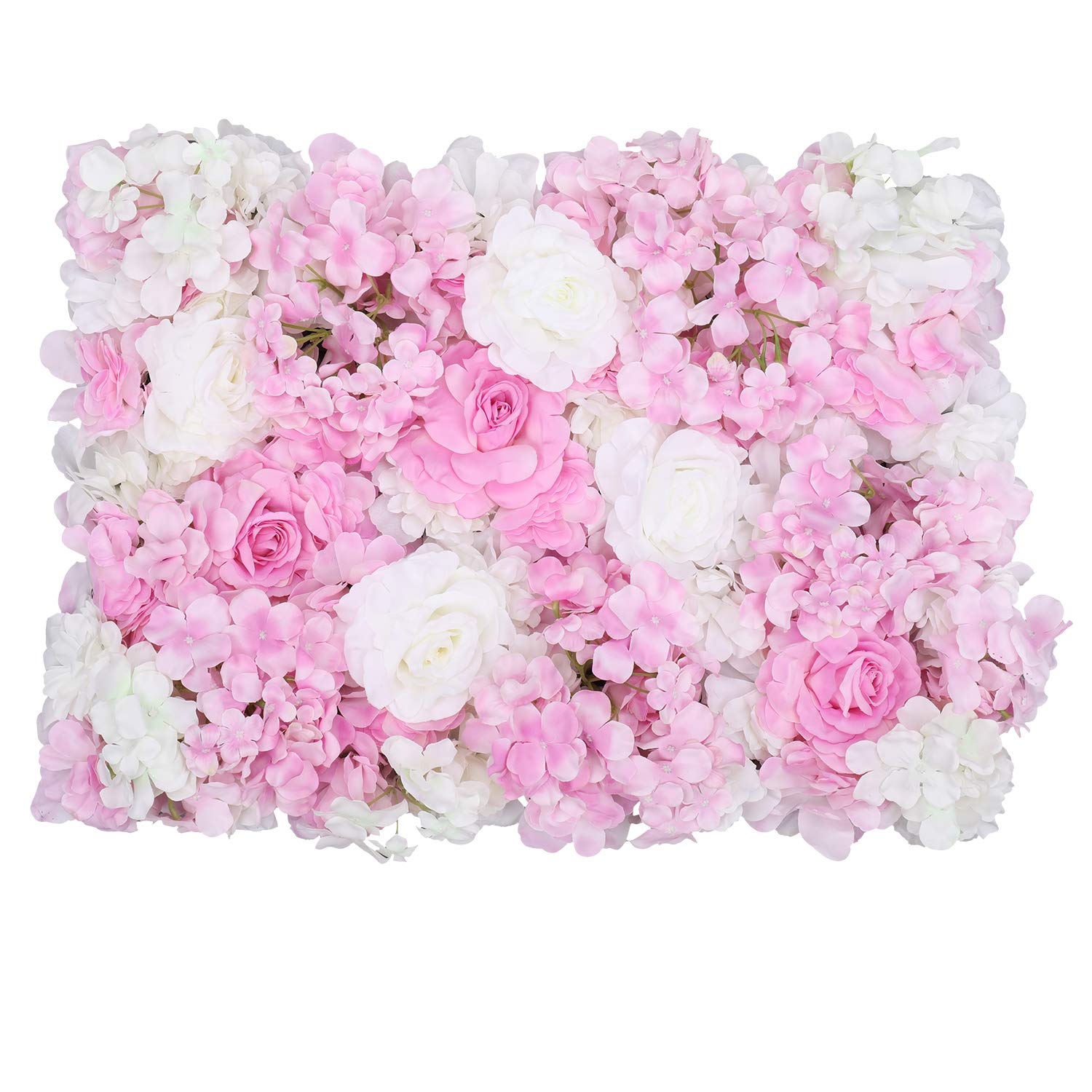Trimming Shop Artificial Flowers Wall Panels, White & Rose Pink, 1pc — image 1