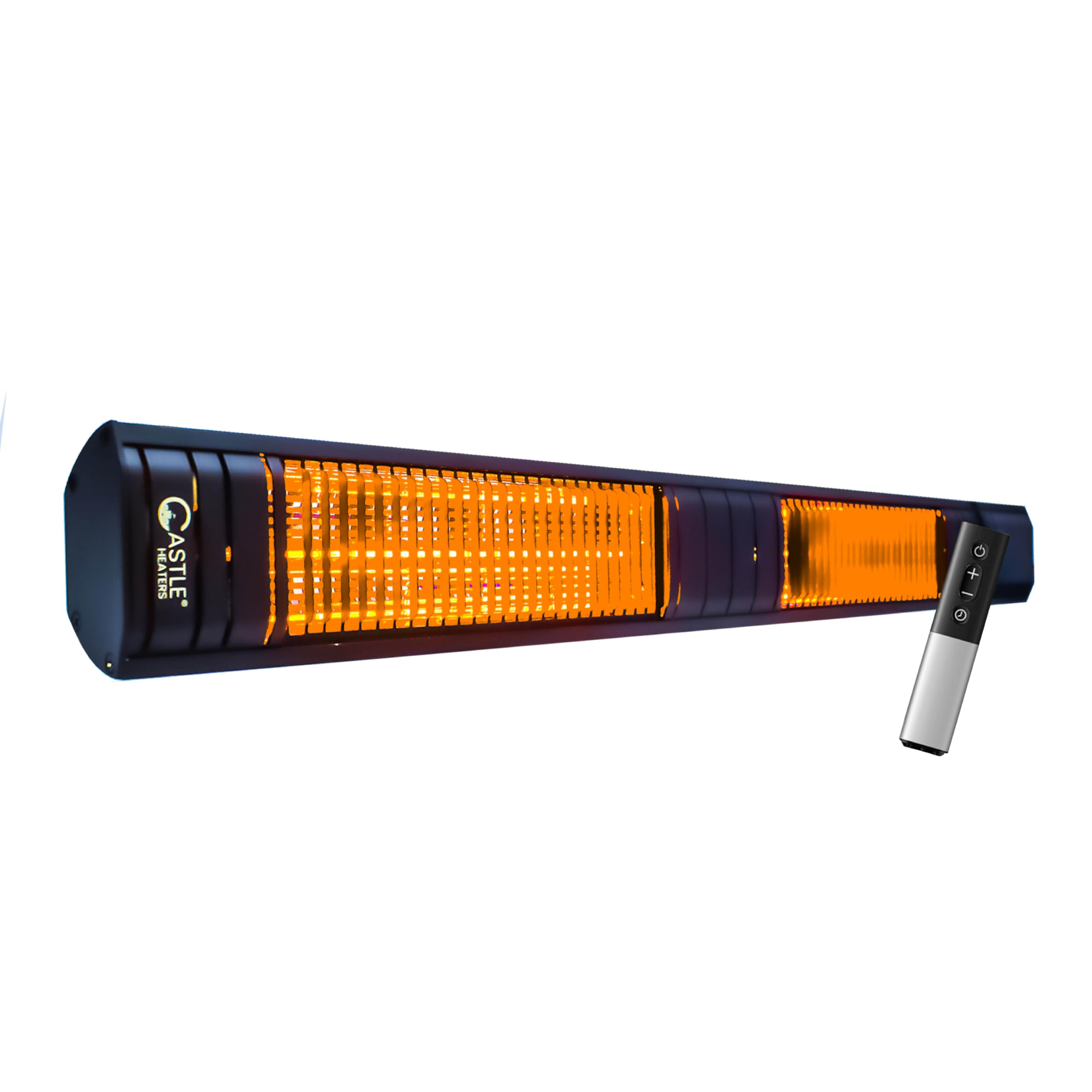 Equip2clean KMH-30R9 Infrared Electric Heater | 3000W Outdoor Garden Wall Mounted with Remote Control | 9 Heat Levels Patio Heater, IP65 Water Resistant | Low Glare Heating for Garden & Terrace Use