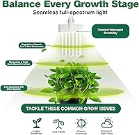 Vista 4 de 2 Grow Bulbs Compatible with AeroGarden Miracle-GRO B Part # 970904-0200,100340 & Models AeroGarden 3, 3SL, 3 Elite, 6, 7, Chef in A Box, Chef in A