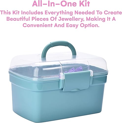Miniatura 4 de Jewelkeeper Kit de fabricación de pulseras para niñas, artes y manualidades para niños, cuentas de broche, kit de fabricación de joyas, collar de