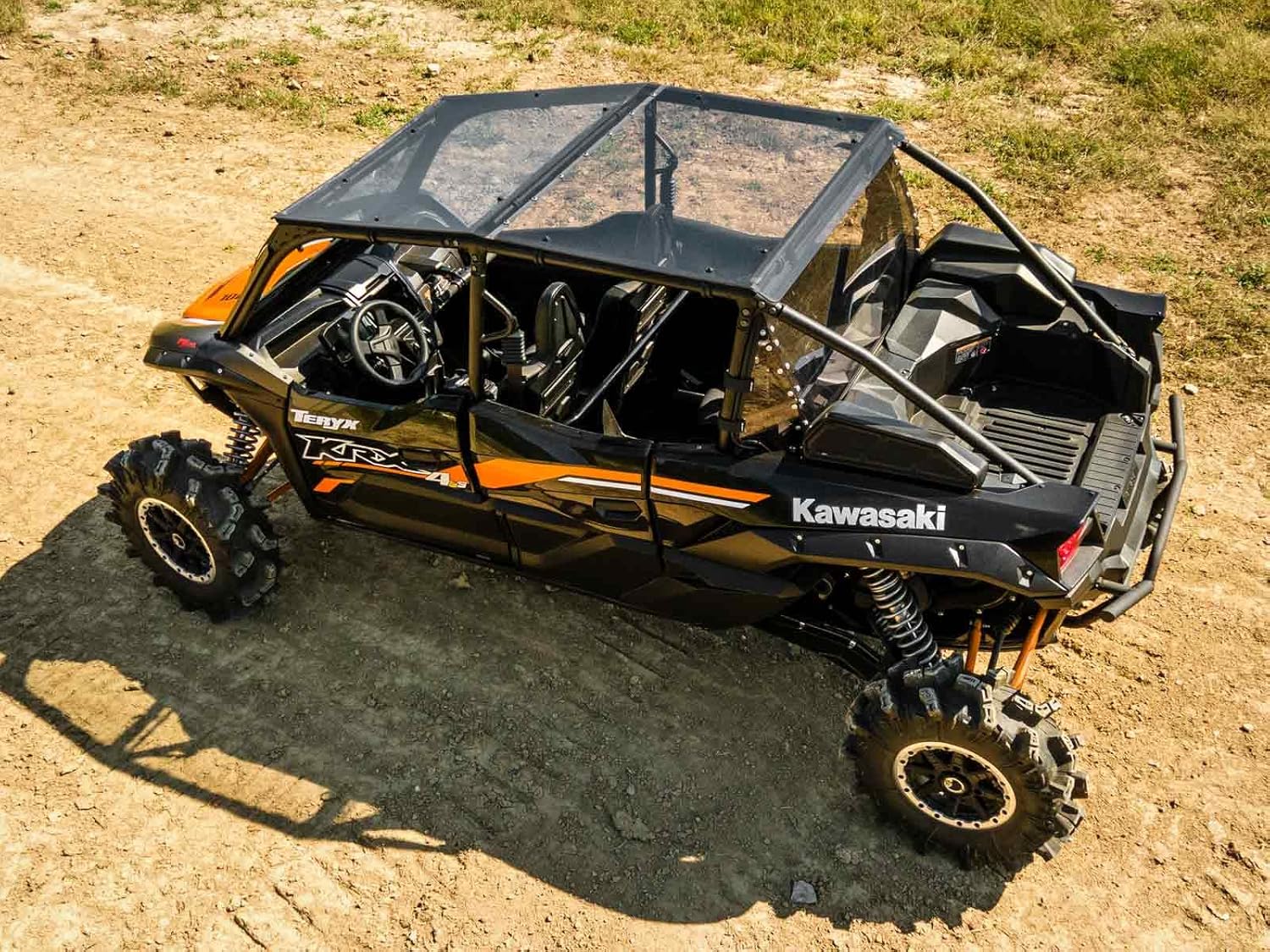 SuperATV Dark Tinted Teryx Roof for 2023+ Kawasaki Teryx KRX 4 1000 | 1/4" Polycarbonate | Protects from the Elements Without Obstructing View | Rattle-Free Fit | USA Made