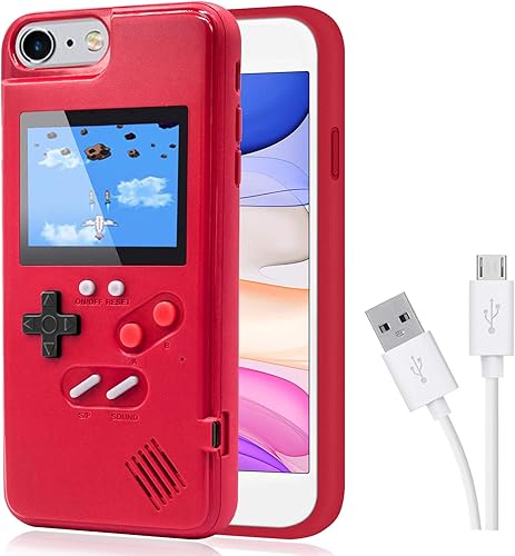Miniatura 26 de Funda con Gameboy para iPhone, funda protectora retro autoalimentada con 36 juegos pequeños, pantalla a todo color, funda con videojuegos para