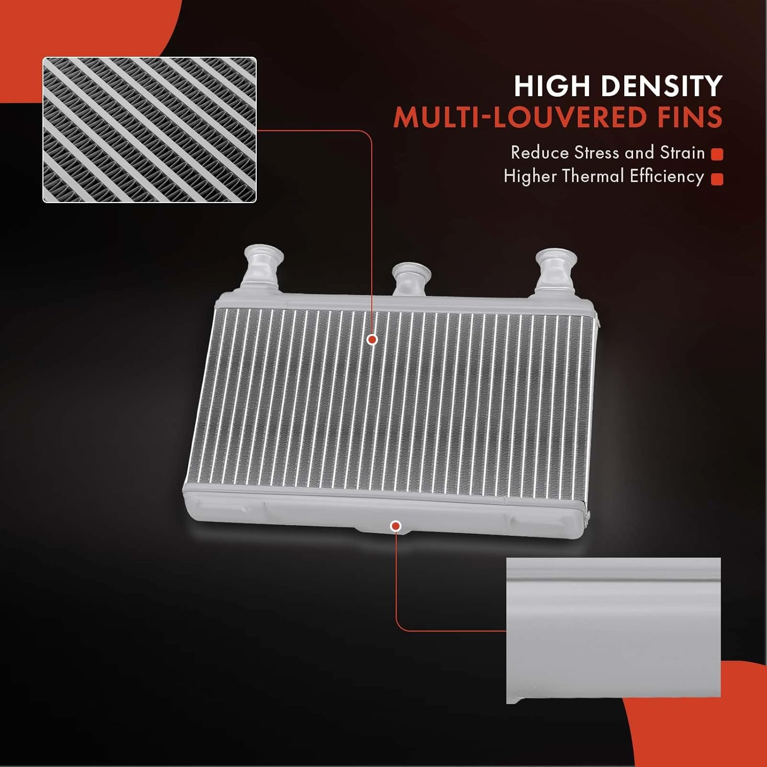 A-Premium HVAC Heater Core Compatible with BMW 525i, 525xi, 528i, 528i xDrive, 528xi, 530i, 530xi, 535i, 535xi, 545i, 550i, 645Ci, 650i, M5, M6, Replace# 64119159033, 64116933921