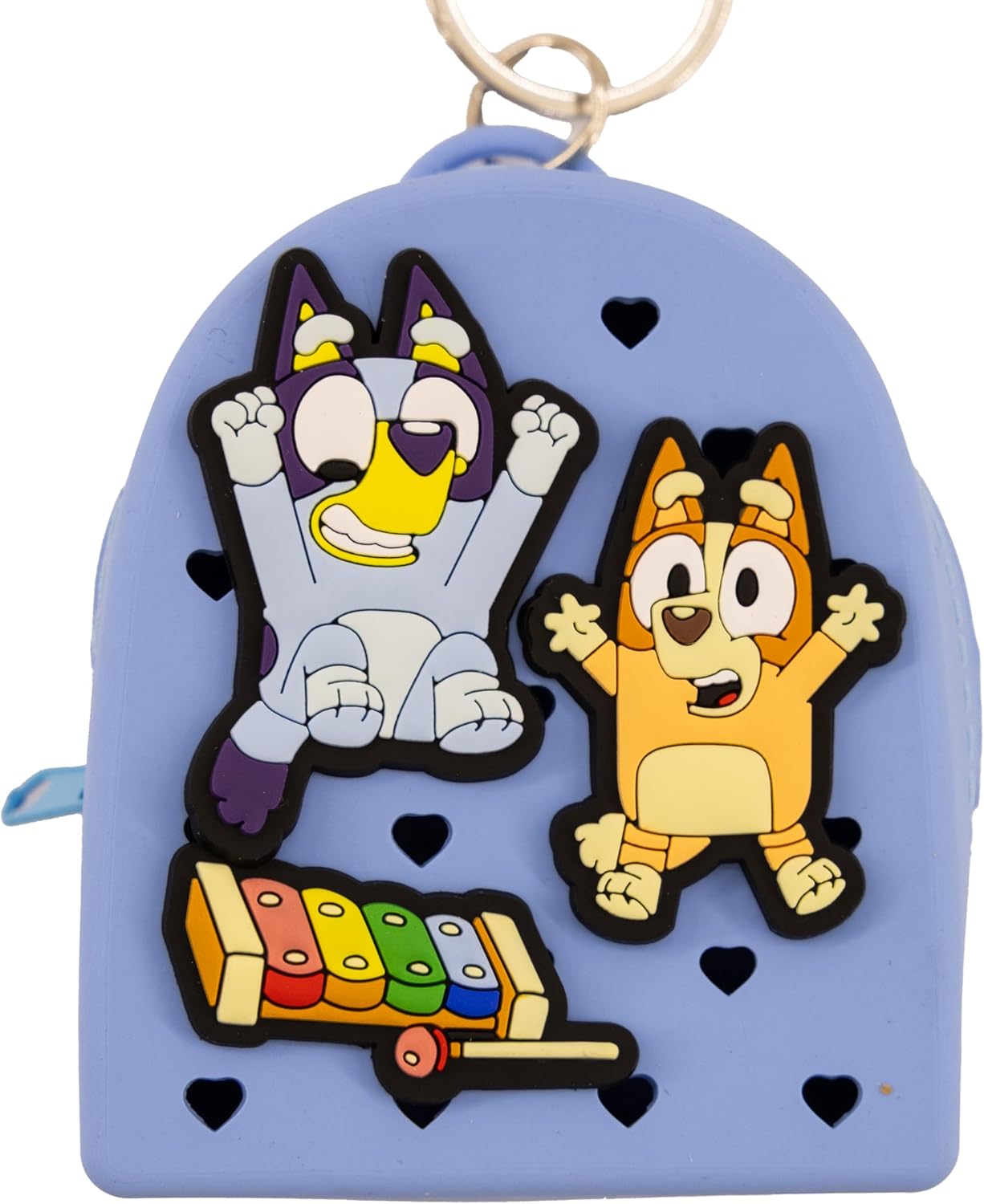 Disney Stitch, Hello Kitty or Bluey Keychain for Kids | Silicone Mini Backpack Zipper Pull Key Ring, Bag Charm