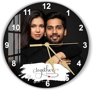 Nifty Gifty Personalized Photo Wall Clock - Custom Family Photo Wall Clock for Couple, Love | Customized Gift for Annivers... Price In India
