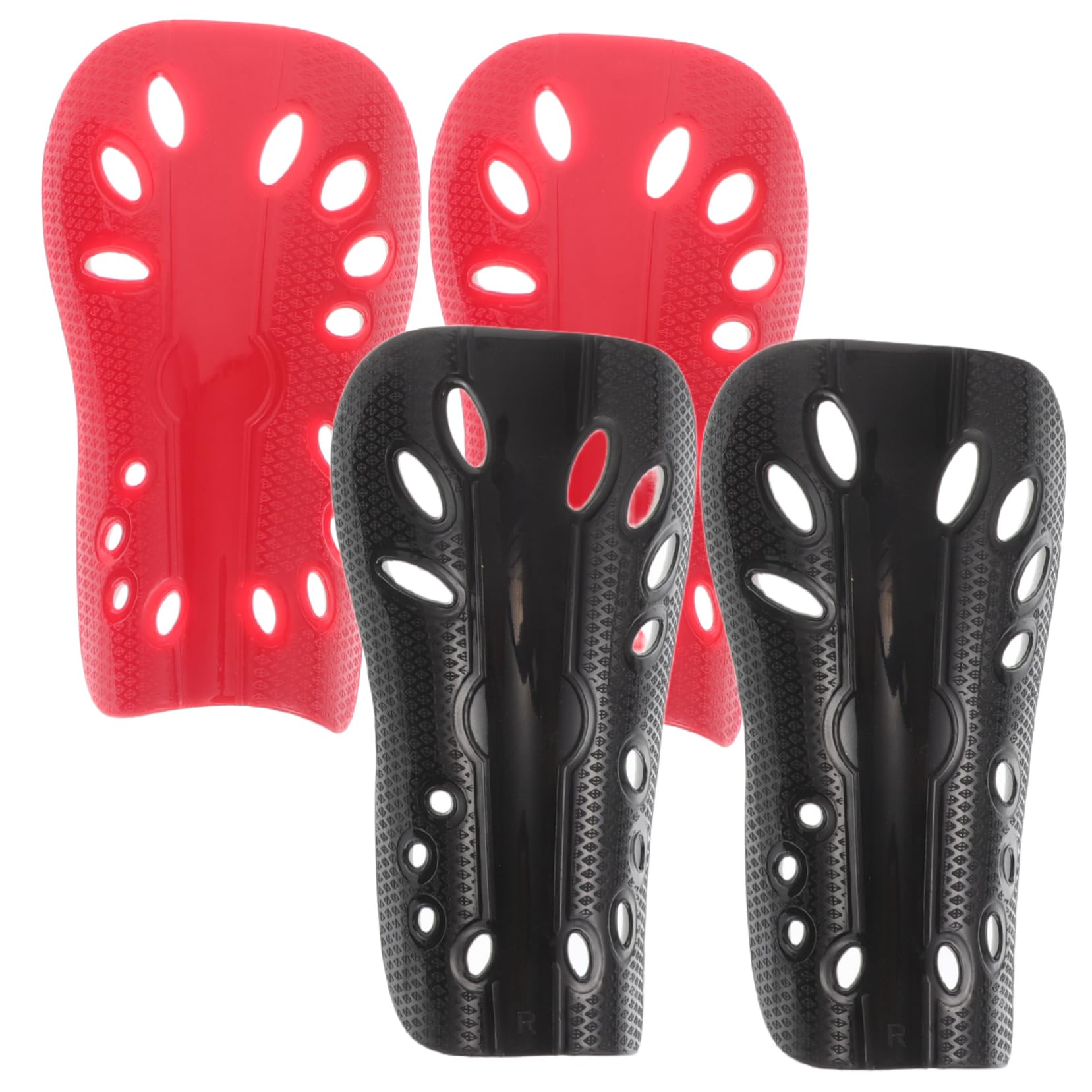 VANZACK 4pcs Youth Soccer Shin Guards Breathable Protective Equipment for Boys Ergonomic Protection Easy to Clean for Football Games and Practice