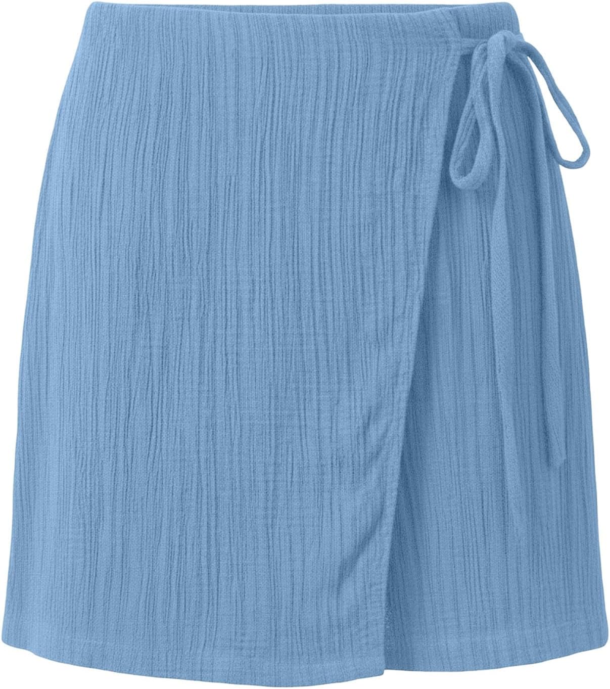 Hiking Shorts for Women Wrap Skirts Wide Leg Front Slit Tennis Skorts for Travel Dressy Casual Clothes Outfits
