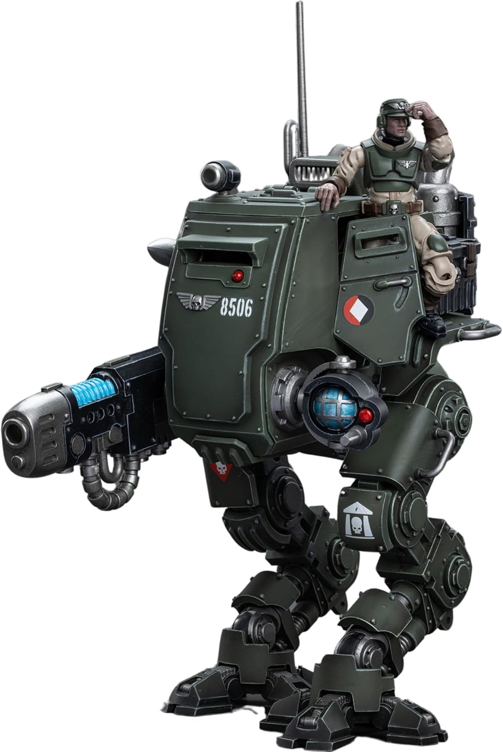 JOYTOY Warhammer 40K Action Figure Astra Militarum Cadian Armoured Sentinel Collection Anime Model 1/18 for Unisex, Adult, 15 Years and Over Birthday Gift