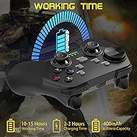 Vista 5 de Joso Controlador móvil inalámbrico para juegos para iOS, Android, iPad, tableta, PC, controlador de teléfono para iPhone 14131211, Galaxy S2221