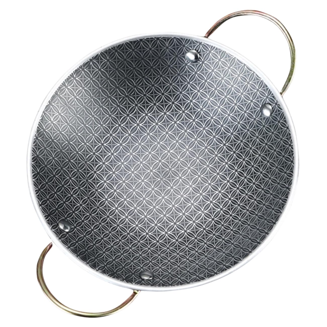 LALADEFIEE Double Handle Stainless Steel Cooking Pan Kitchen Hot Pot for Seafood Dry Pot Cookware for Home Restaurant Use