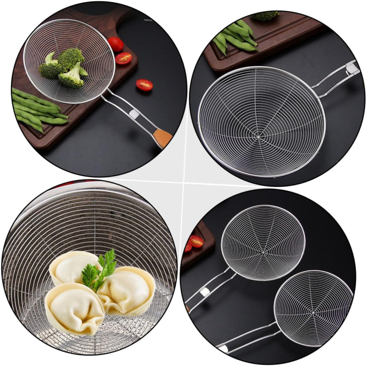 Stainless Steel Spider Strainer Spoon for Frying Oil and Noodles