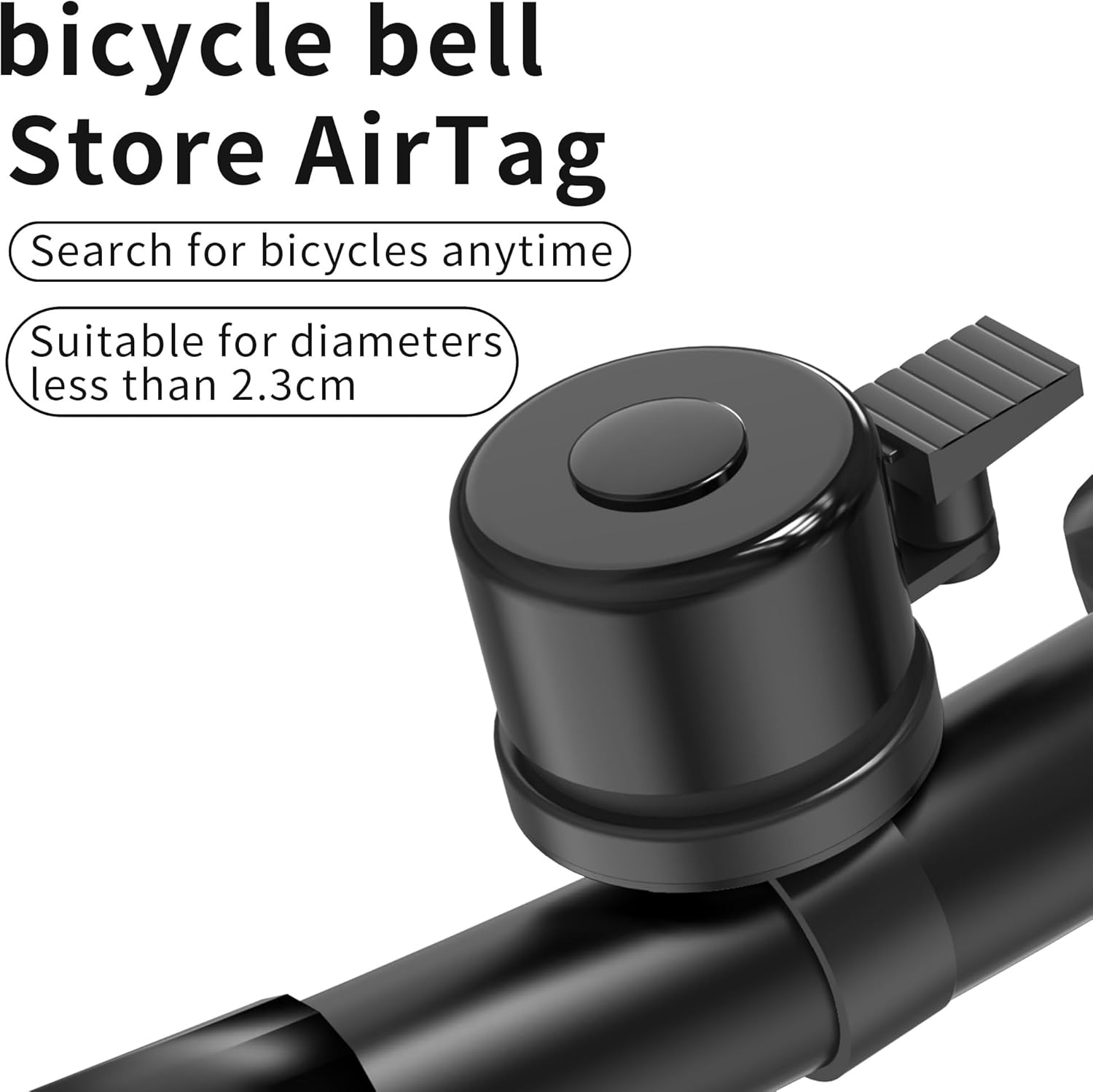 Smart Bike Tracker Bell - Hidden Anti-Theft Bicycle GPS Locator (No AirTag Needed), Works with Apple Find My, 120dB Loud Ring, Waterproof Bike Accessories for Commuters