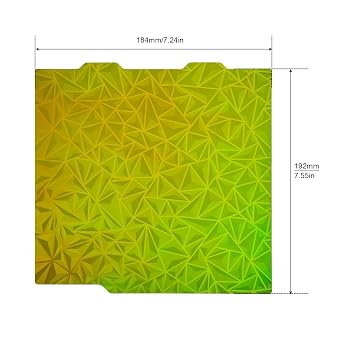 Double-Sided PEI+PEO Build Plate 184 x 184mm Fit for Bambu Lab A1 Mini 3D Printer,Spring Steel Flexible Platform Smooth Chameleon PEO+Textured PEI