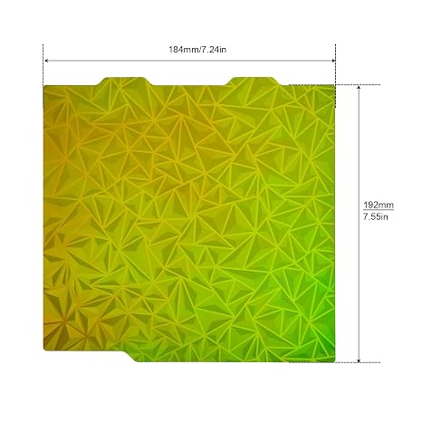 Double-Sided PEI+PEO Build Plate 184 x 184mm Fit for Bambu Lab A1 Mini 3D Printer,Spring Steel Flexible Platform Smooth Chameleon PEO+Textured PEI