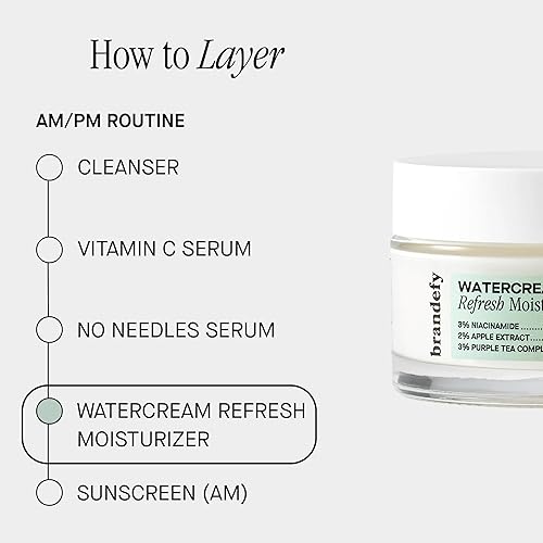 Miniatura 6 de Brandefy Crema hidratante refrescante de agua, ligera, refinadora de poros para una piel suave y súper hidratada, hidratante facial diario,