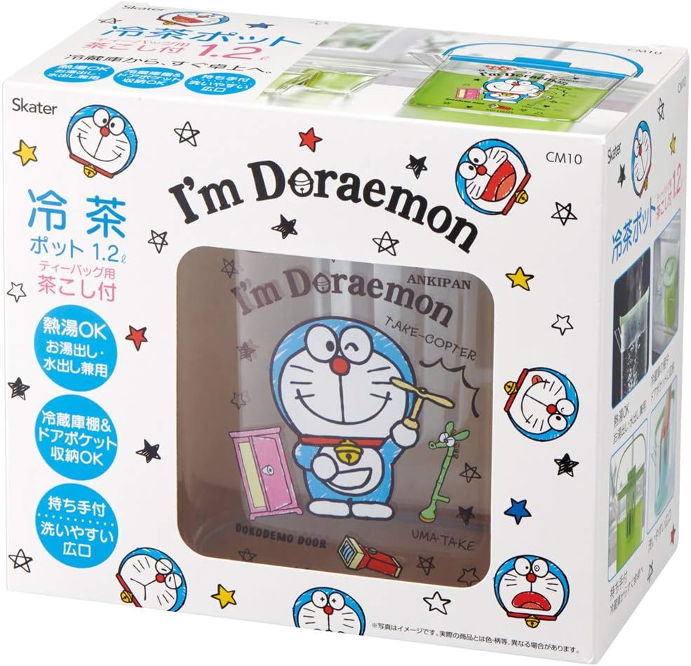 Skater CM10 Cold Water Bottle with Infuser, I'm Doraemon Tool, 2.6 gal (1.2 L)