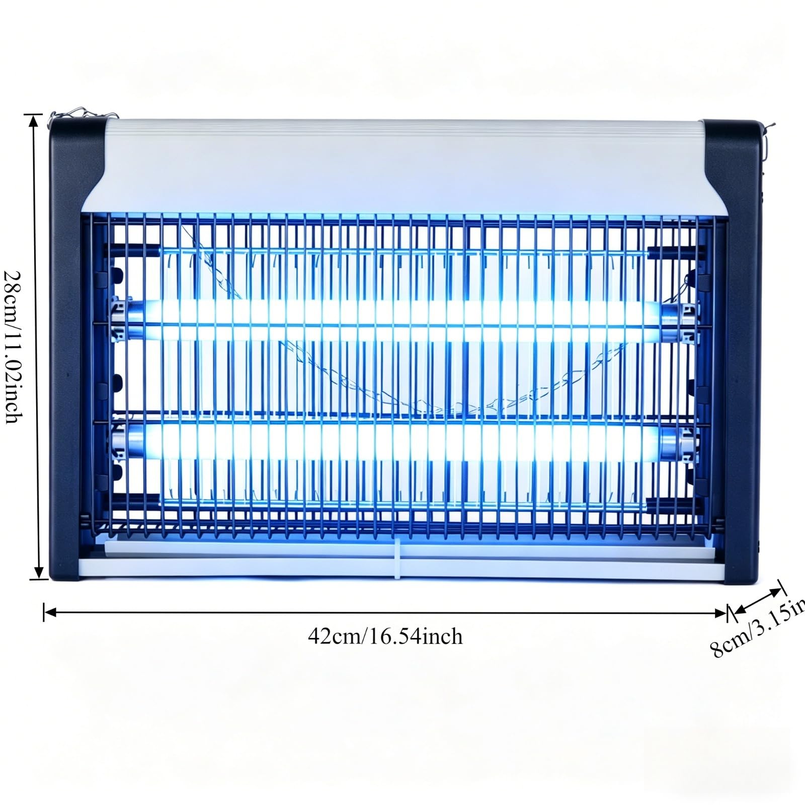 Insektenvernichter Elektrisch 20W, Fliegenfalle Elektrisch mit UV-Lampe, 3000V Mückenlampe, Wandmontage möglich, Perfekt gegen Mücken, Fliegen, Motten & Fliegende Insekten CHEMIEFREI
