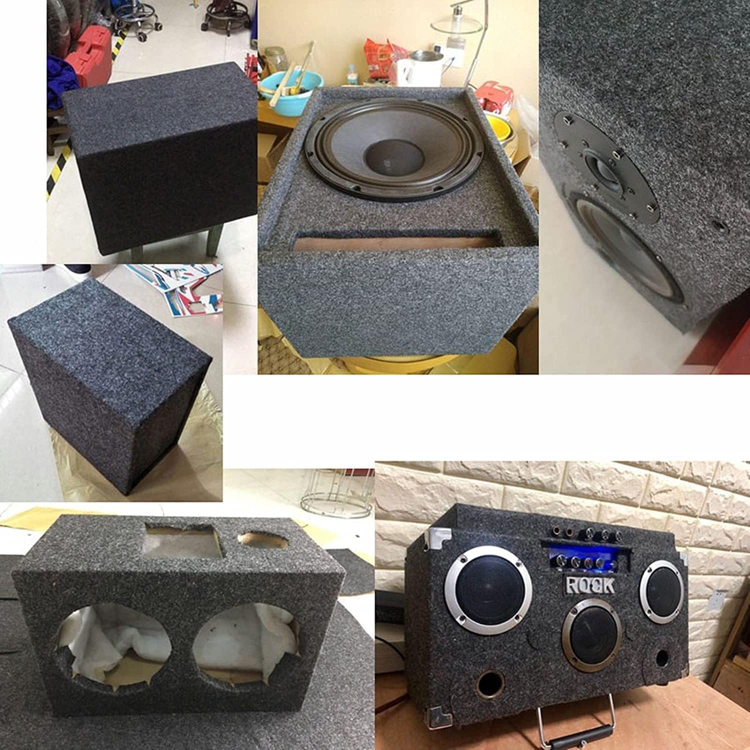 Moyishi Speaker Carpet Liner Resists Stains Speaker Box Cabinet Subwoofer for Car Audio,Boat Interior,Trunk,Shelf,Carpet Liner 17.7''x78'' (2mm)